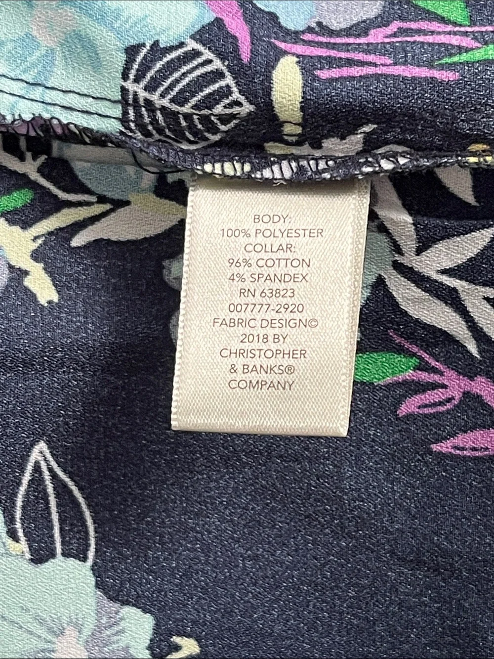 CJ Banks 2X Jacket Zip Front Navy Multicolor Floral